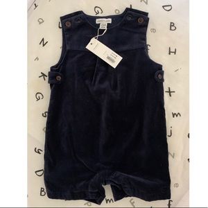 Janie and jack velvet navy shortall